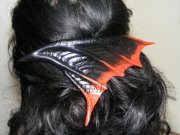 Black and Red Wing Haircomb Black and Red Wing Haircomb