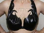 Leather Flame Effect Bra Top