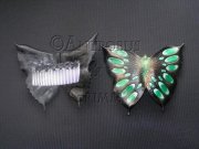 Green Butterfly Haircomb