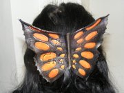 Orange Butterfly Haircomb