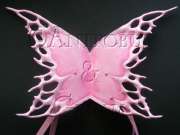 Pink Leather Fairy Wings